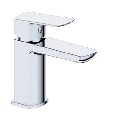 Miscelatore Lavabo Design Minimal con Piletta Click Clack in Ottone 1”1/4 – Cartuccia Ø35 mm