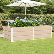 Fioriera Avorio 160 x 80 x 45 cm Acciaio