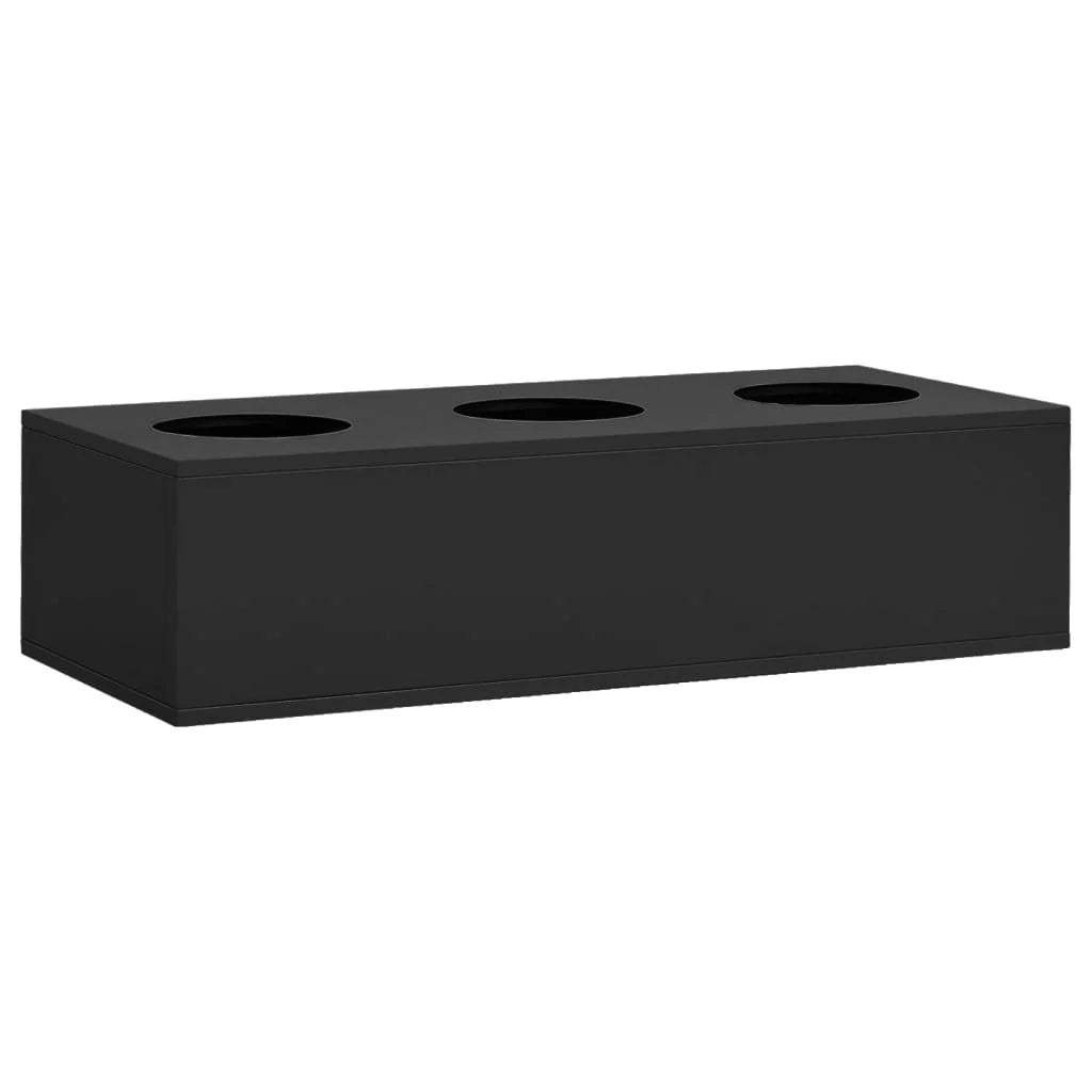 Fioriera da ufficio antracite 90 x 40 x 23 cm acciaio 02_0001367