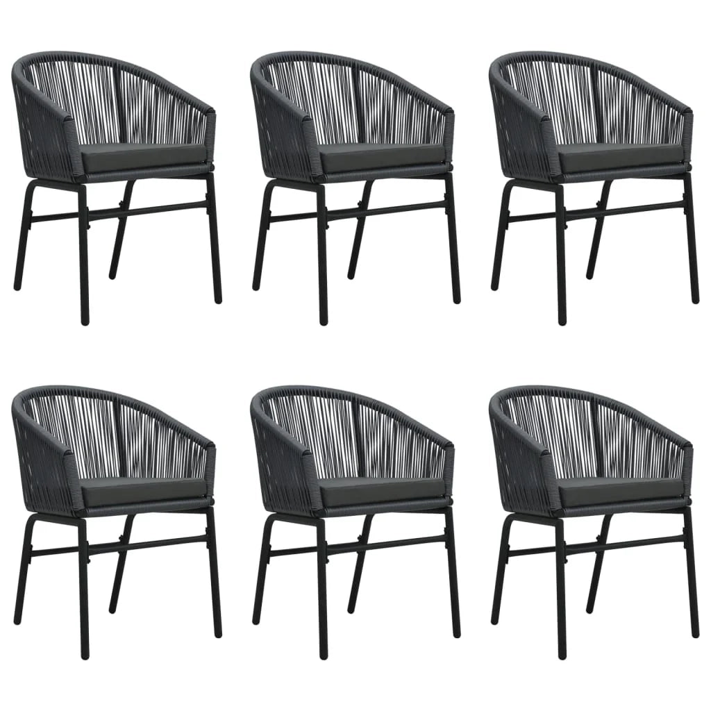 Set da pranzo da giardino per esterni 7 pezzi mobili grigi 02_0013960