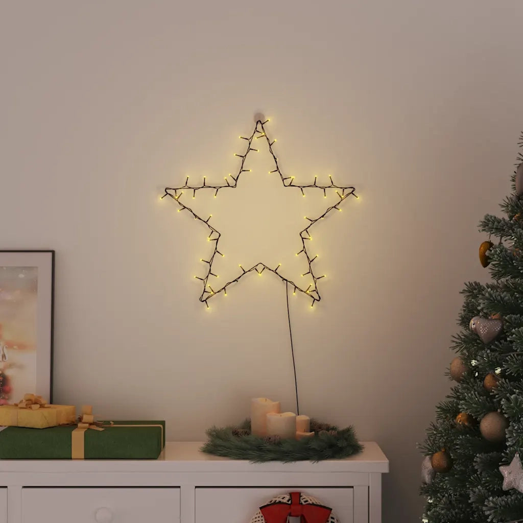 Luci di Natale Stella Silhouette 80 LED Bianco Caldo CFW2863847