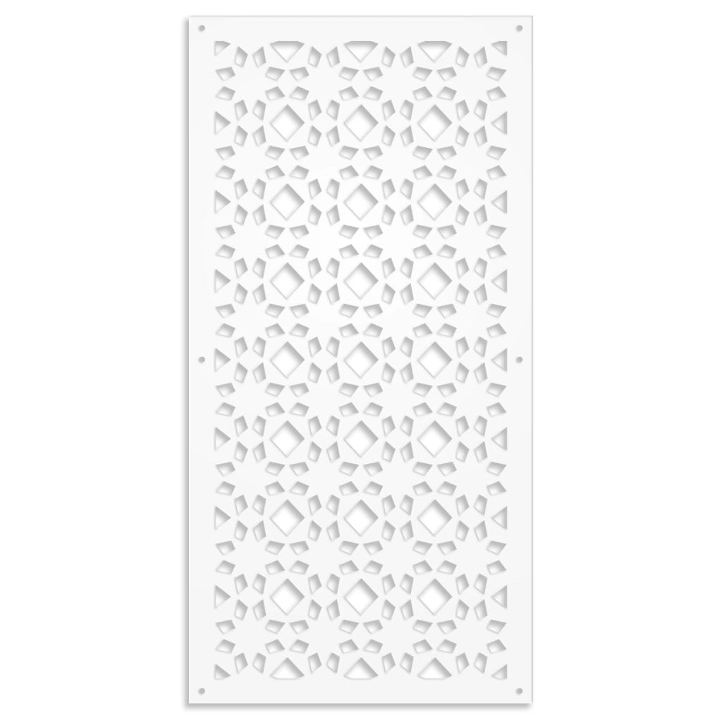 PSYCHEDELIC- Pannello in PVC traforato - Parasole Misura: 73x148 cm, Colore: bianco