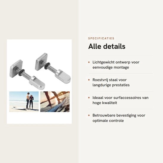 Accessori per Surf - Fin 316 Inox - 2 pezzi - Stabili e Duraturi