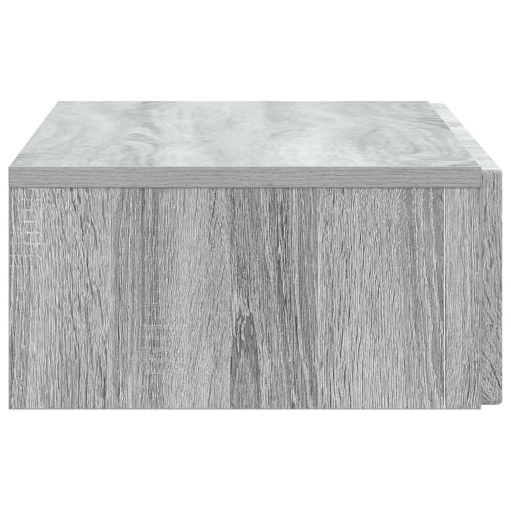 Tavolino da Parete Laterale Grigio Sonoma 87,5 x 34,5 x 17 cm 898501