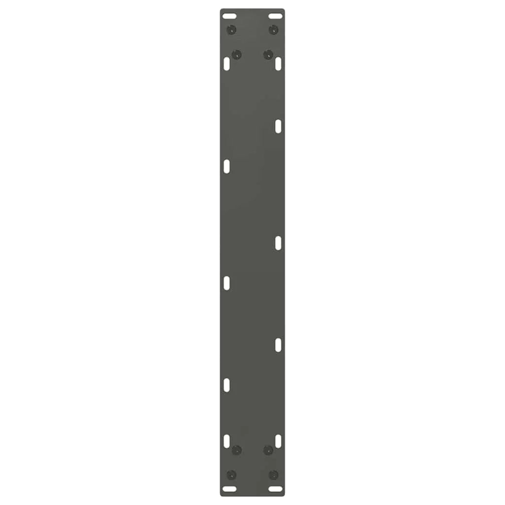 Set di 2 gambe per tavolo da bar a forma di U 60 x 90 cm design robusto con piedini regolabili design moderno in acciaio antracite 02_0057466