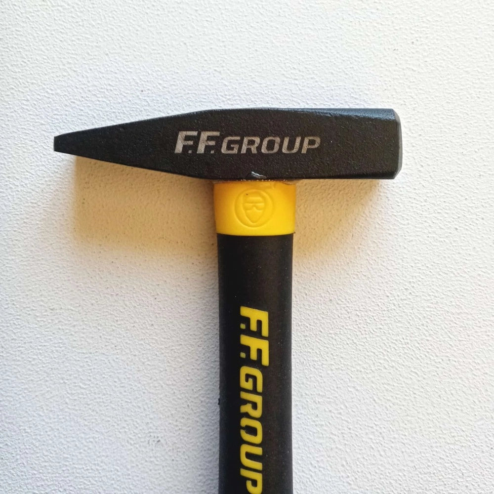 Ff group martello da 200gr per fabbro e meccanico manico fibra di vetro