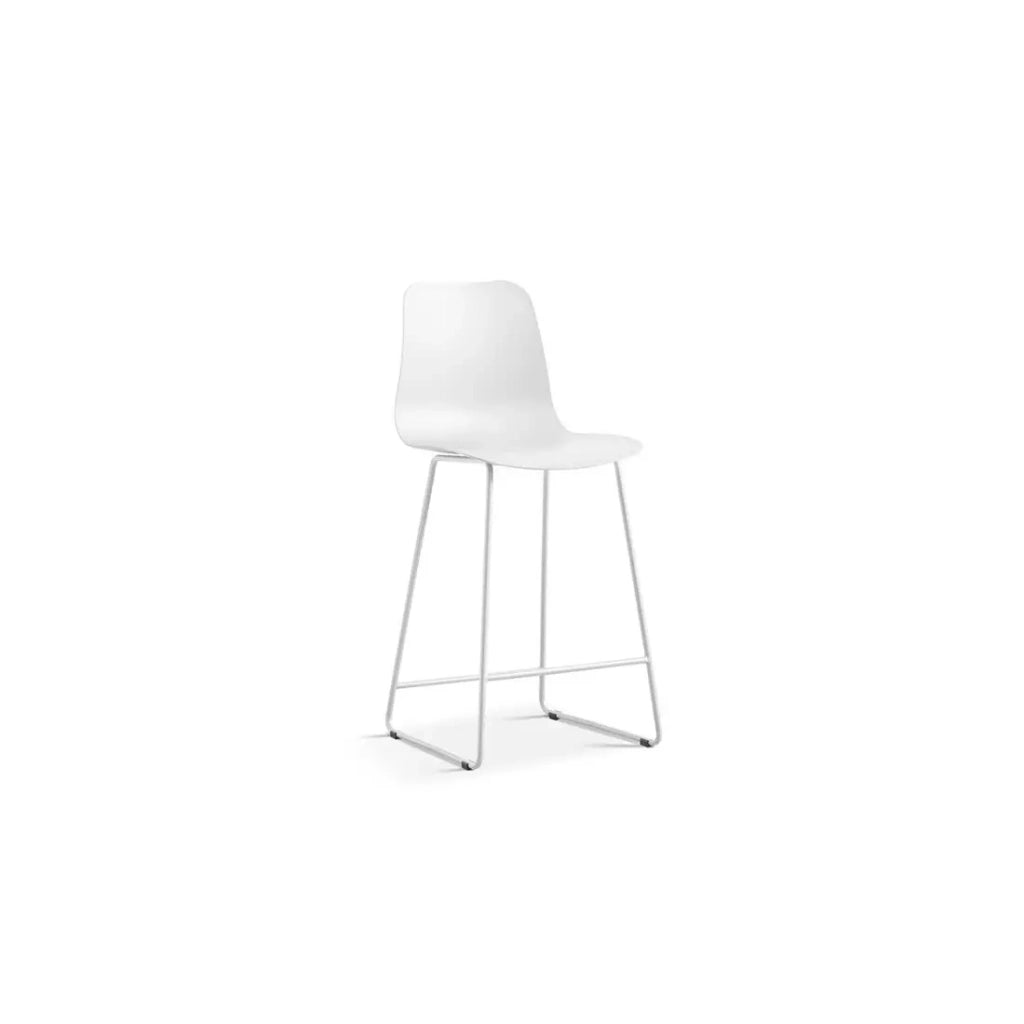 Sedia da banco MARIO - PP bianco - Design contemporaneo H100,5 cm