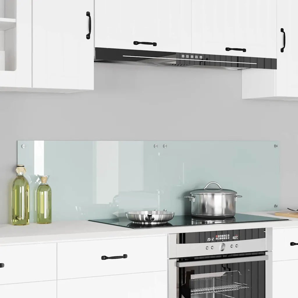 Schienale da cucina 2 pcs Bianco 80 x 40 cm vetro temperato 3415521