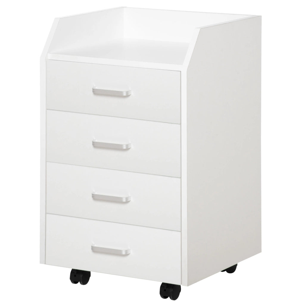 Caronnetta per scrivania con cassetti ¨C zephmum ¨C bianco 40x36x65 cm