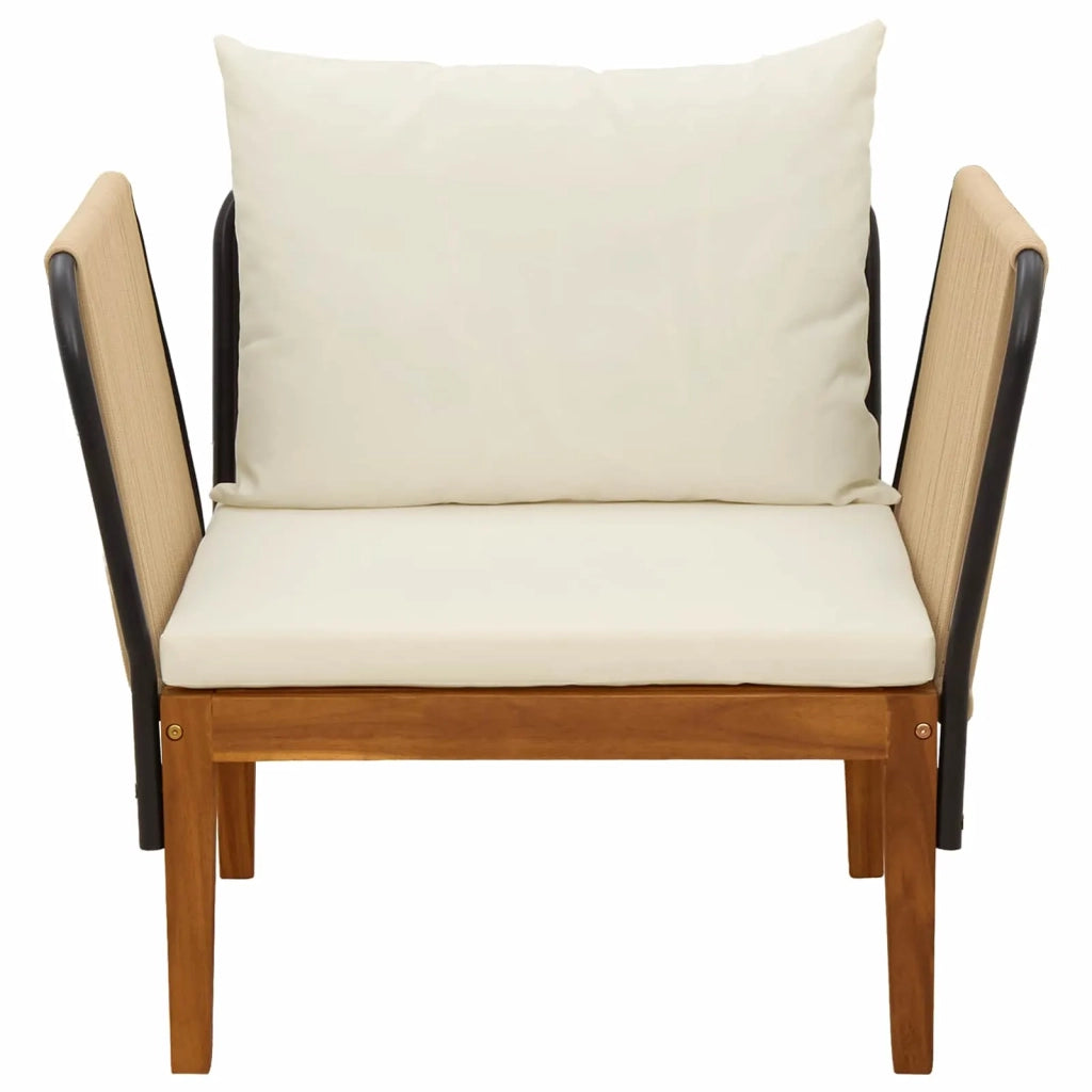Sedia da giardino con cuscini Legno massiccio di acacia e corda 42022079