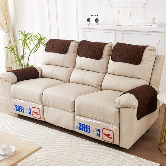 Cuscino Cuscino Braccioletto 3 pezzi - Set di Protezioni Braccioletto per Divano - Protezioni Braccioletto per Fauteuil - Protezioni Braccioletto per Spalla - Protezione Antiscivolo con Piuma - Misura 38cm x 57cm