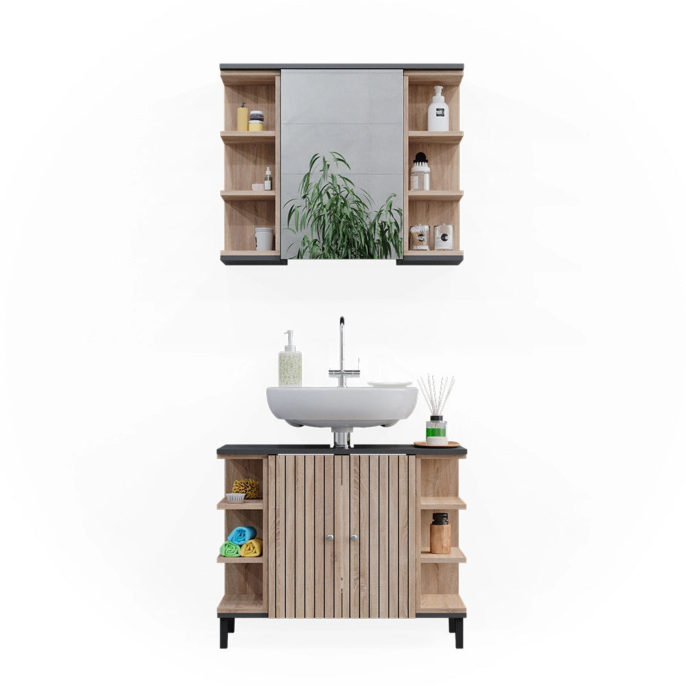 Vicco Set di mobili da bagno Sonoma 2 parti