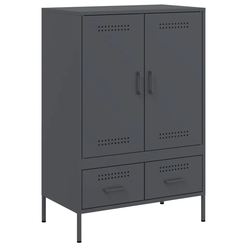 vidaXL Credenza Antracite 68x39x101,5 cm Acciaio