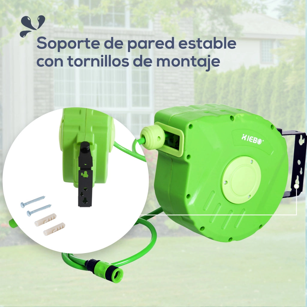 Carrello per Tubo da Giardino 10m con Pistola ¨C Minimal ¨C Nero