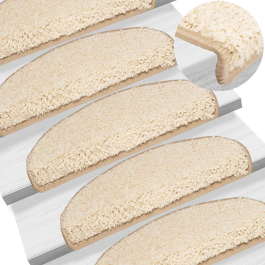 Tappetini per Scale 15 pz Crema 65x25 cm cod mxl 65999