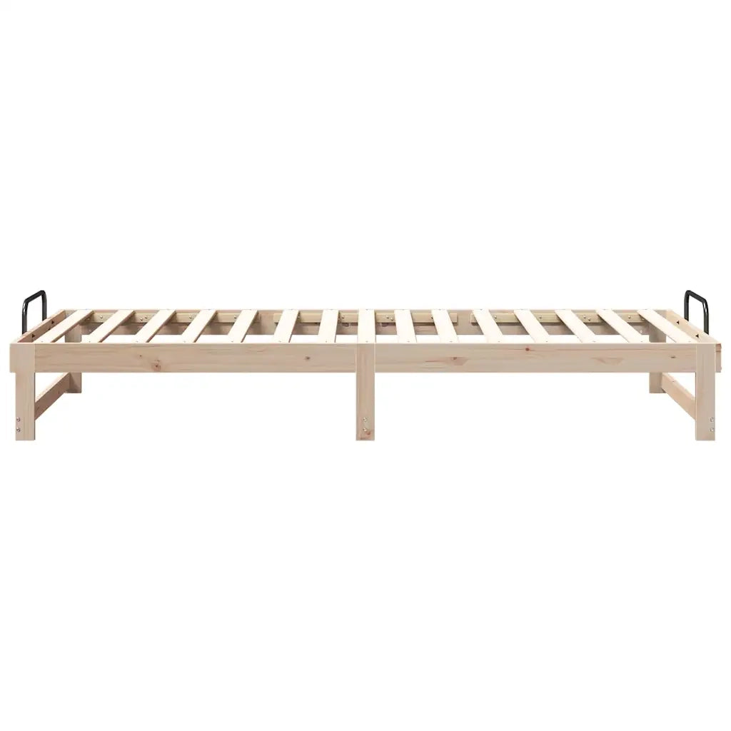 Struttura del letto Marrone 90 x 220 cm Pino massello 873169