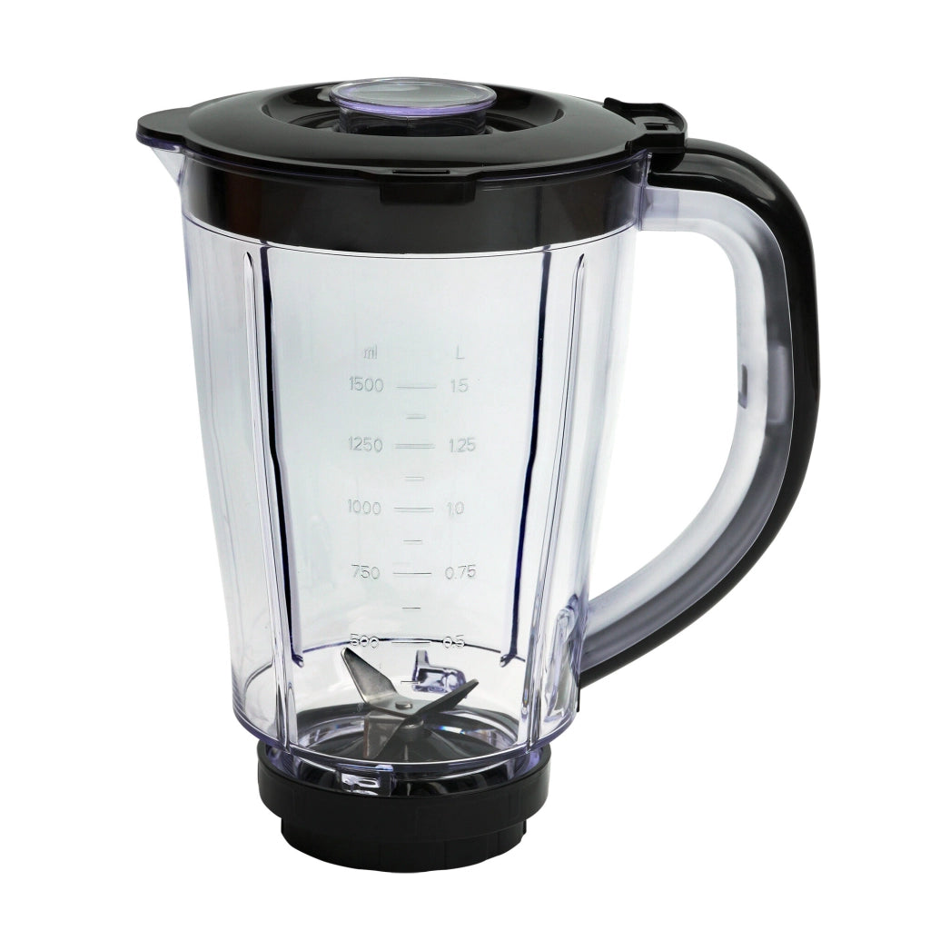 Frullatore elettrico da tavolo 500W, caraffa vetro 1,5L senza BPA, lame acciaio inox removibili con funzione pulse - SOGO