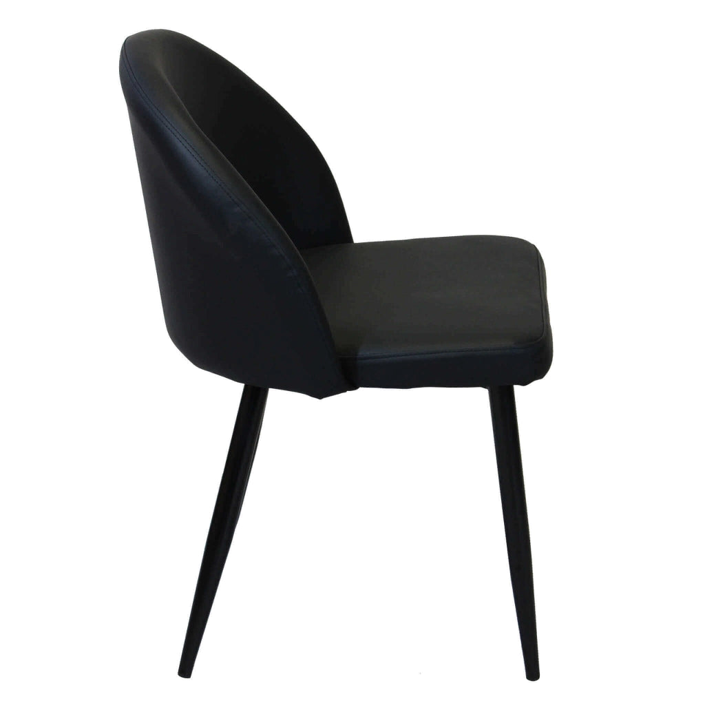 Poltrona per Sala da Pranzo in Ecopelle Metallo cm 44x47x78 - POO