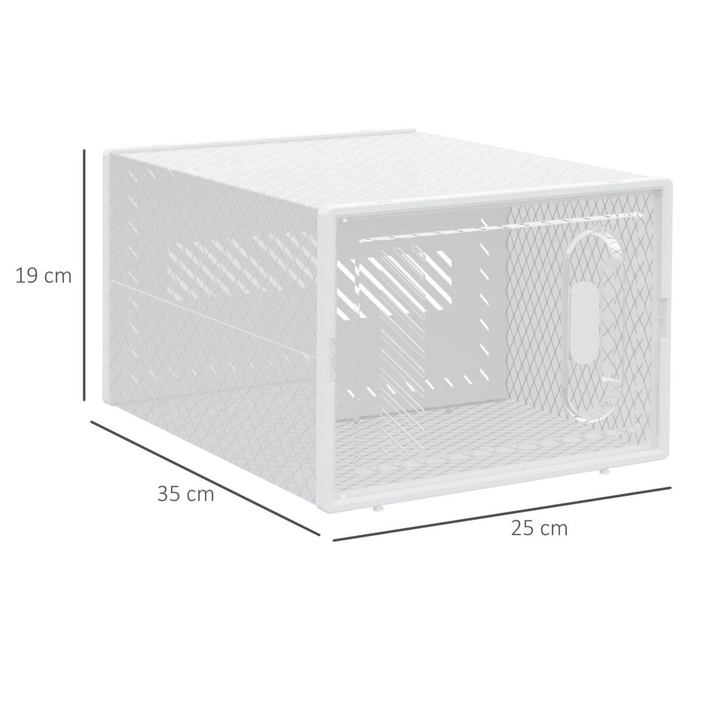 Scarpiera modulare in plastica trasparente 25x35x19 cm， 8 scomparti