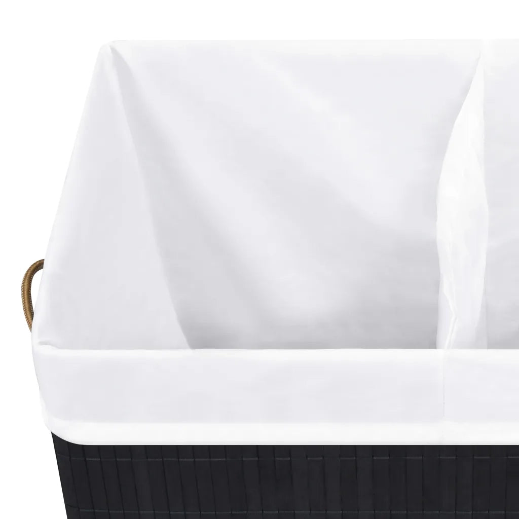 Cesto Portabiancheria in BambÃ¹ Nero 100 L cod mxl 51316