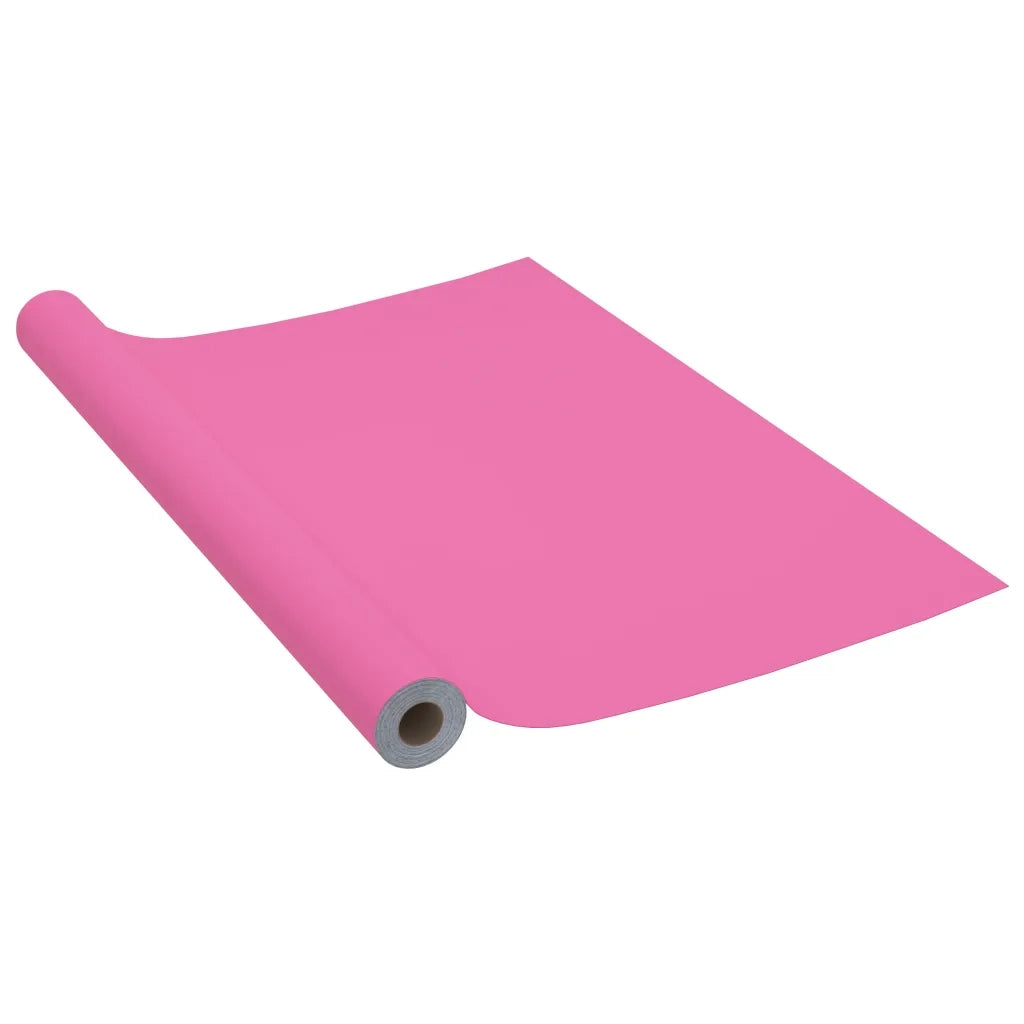 Pellicola Autoadesiva per Mobili Rosa Lucido 500x90 cm in PVC CFW1785281