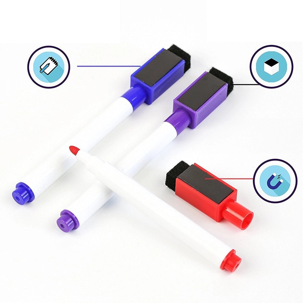 Trade Shop - 2 Pennarelli Per Lavagna Bianca Marker Whiteboard Scuola Ufficio Cancelleria -