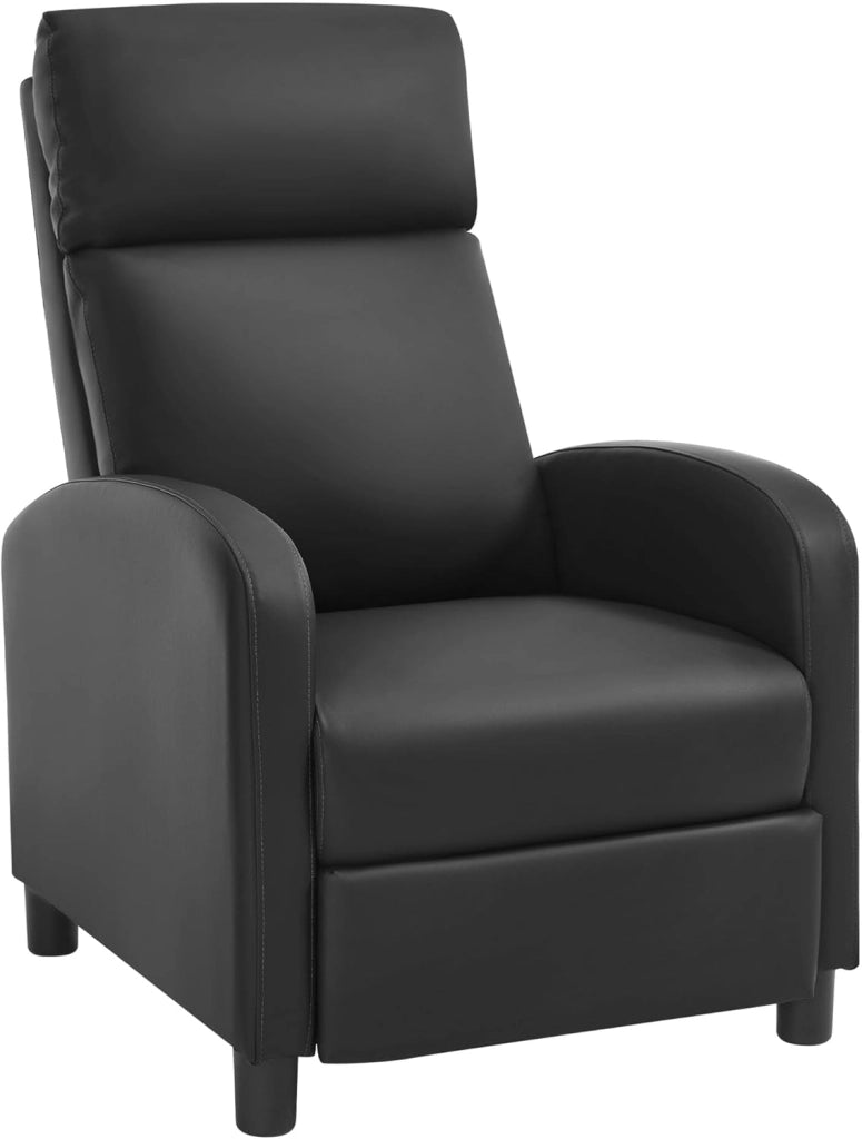 Poltrona Reclinabile a Multilivello, Chaise Longue con Poggiapiedi Regolabile, Poltrona Relax Singolo, Con Schienale Alto, Seduta Imbottita, Lino, Blu, SKS58bl