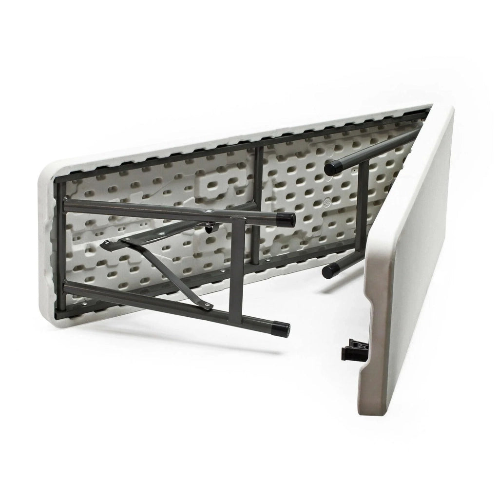 Panca da campeggio leggera e pieghevole, per feste in giardino, barbecue, picnic, 180 cm, bianco 16_0002207