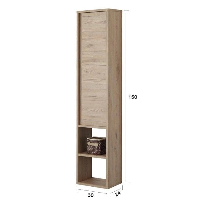 COLONNA PENSILE SHELF 30X24XH150CM ROVERE