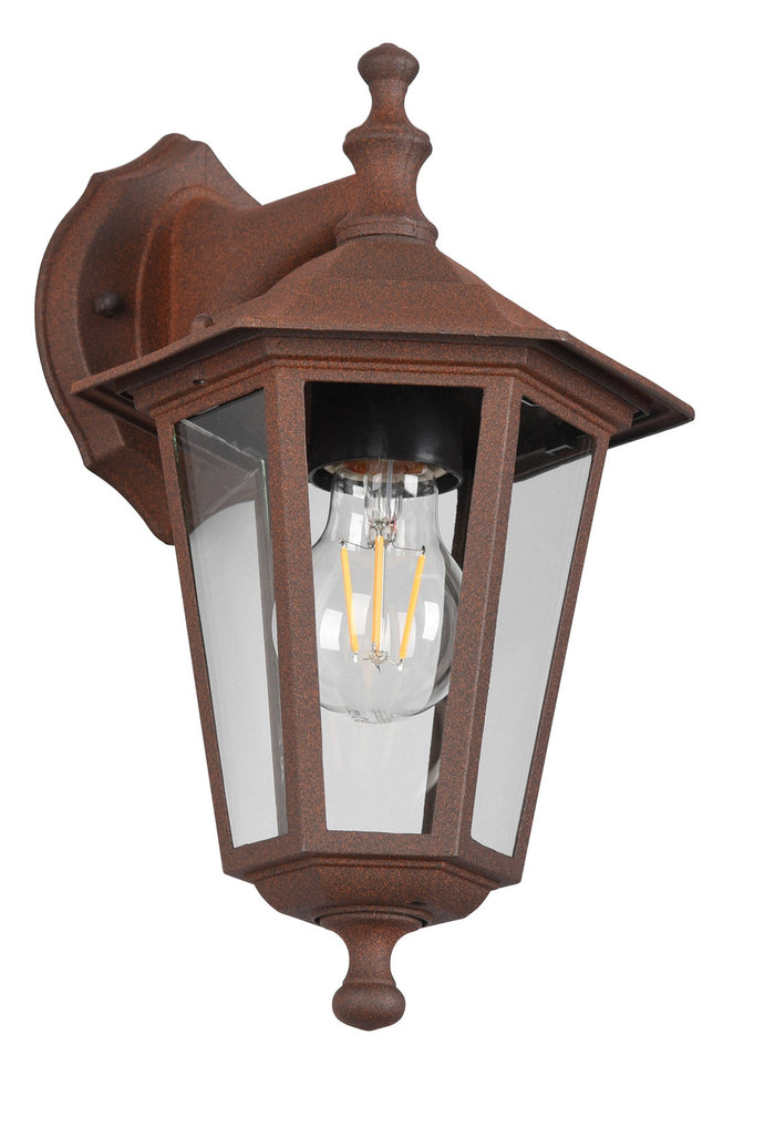 Applique da Esterno Attacco E27 in Alluminio Ruggine