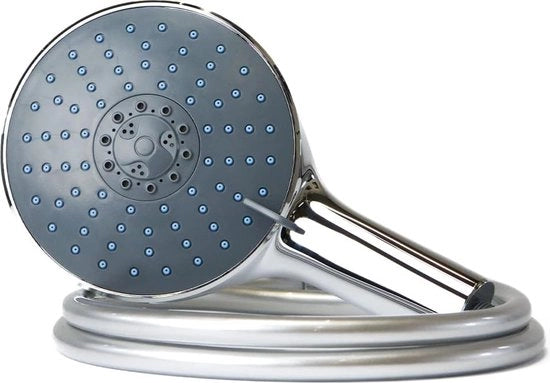 Douchekop con 7 tipi di getto per docce rilassanti, con pezzi di installazione a risparmio d'acqua, installazione facile con connessione 3/4 pollici, inclusa la tubazione e gli accessori