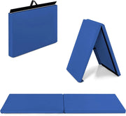 Tappeto Palestra Spesso, Tappetino Yoga Pieghevole e Portatile con Maniglie, Tappeto Fitness per Case e Palestra, 180 x 60 x 5 cm