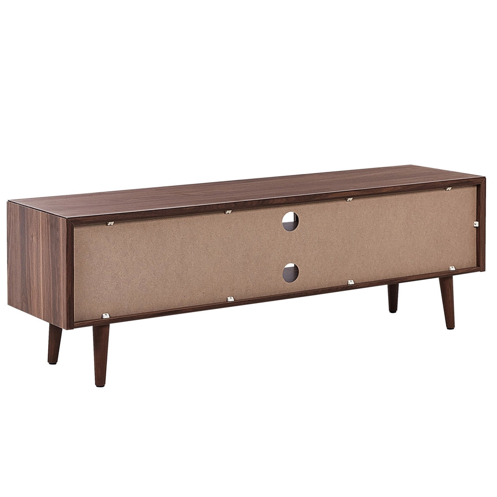 Mobile TV in colore legno scuro con 2 scomparti e 2 ripiani stile retrò soggiorno camera da letto