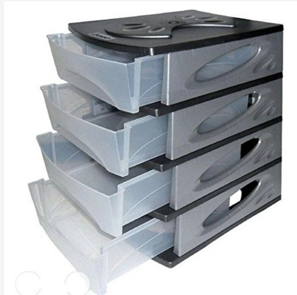 Cassettiera Componibile Medya Box 4 Cassetti 26X35X39 Cm Antracite Bama - Bama