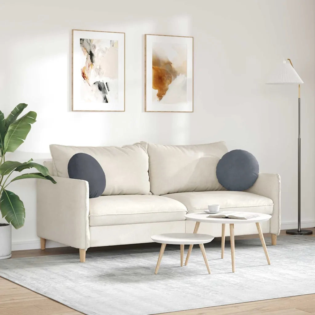 Cuscini per Seduta 2 pcs Grigio scuro Ø 40 x 13 cm Velluto