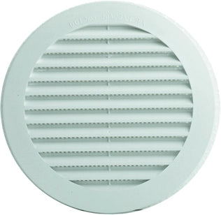 GRIGLIA DI AERAZIONE IN PLASTICA  Ø mm. 150 imbocco Ø mm. 120 10.00 pz