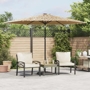 Ombrellone Giardino-Ombrello da Balcone con Palo in Acciaio Marrone 288x288x225 cm