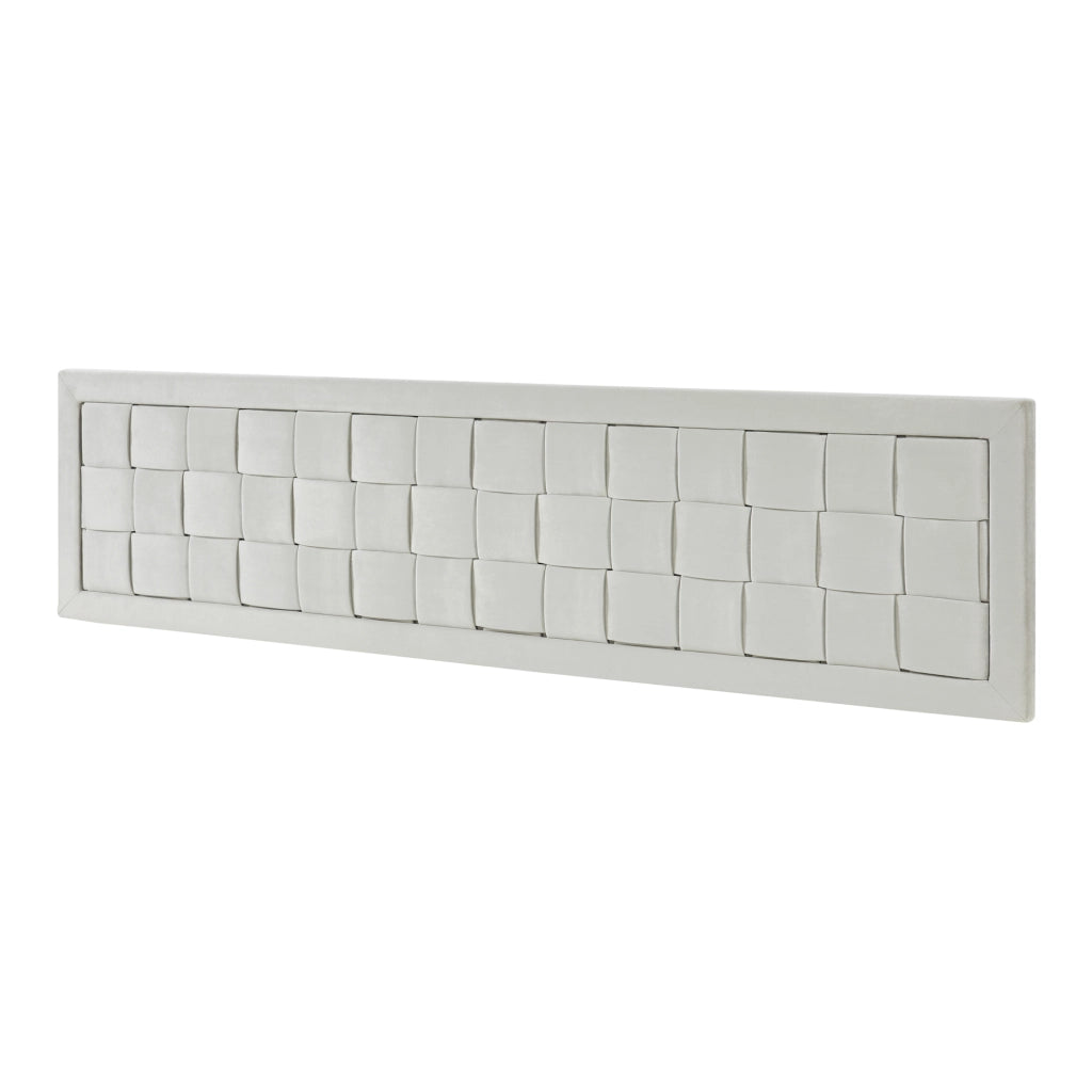 Testiera Imbottita Tervo da Parete per Letto Matrimoniale 180 x 45 cm - Grigio [en.casa]