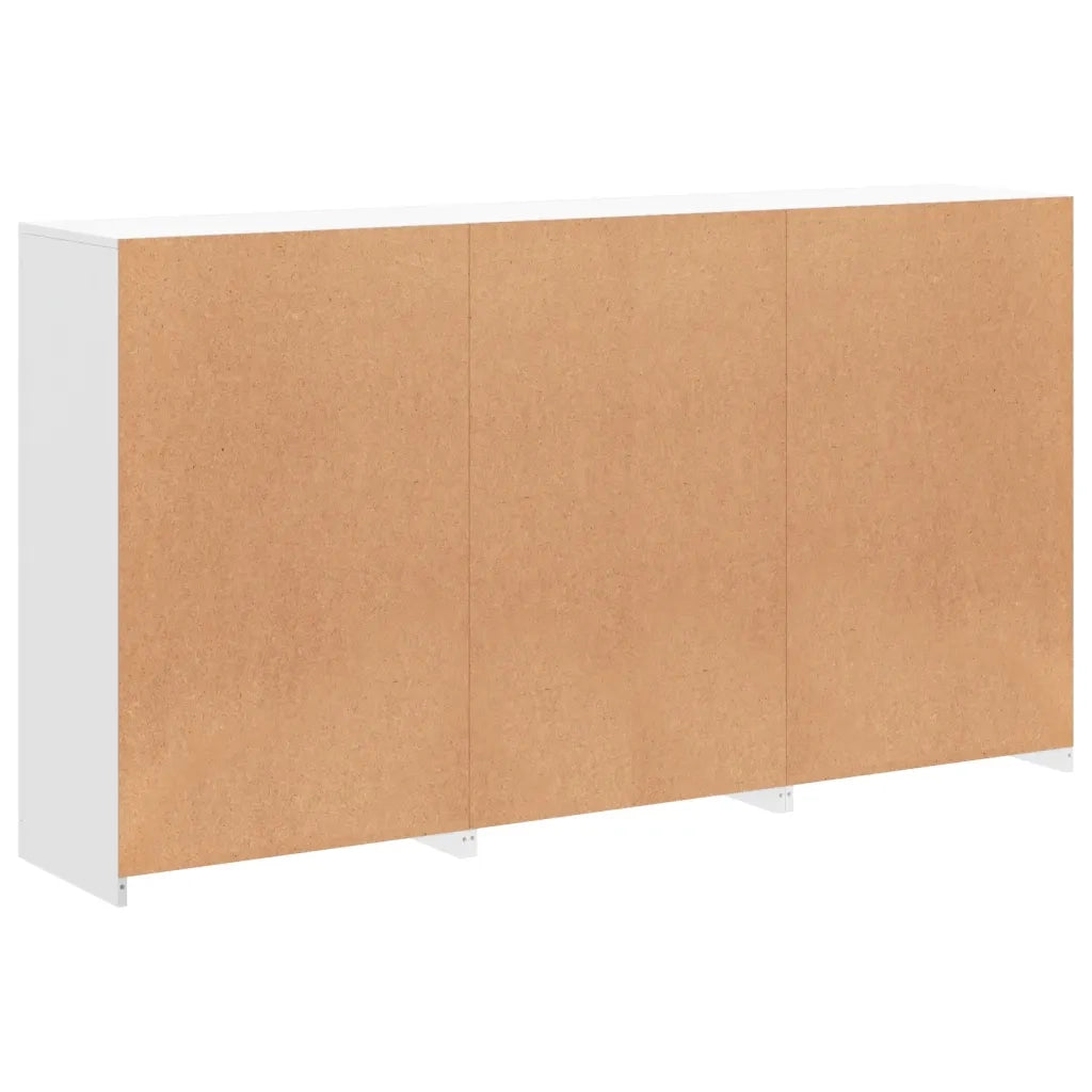 Credenza con Luci LED-Buffet-Armadio da cucina Bianca 181,5x37x100 cm 829731