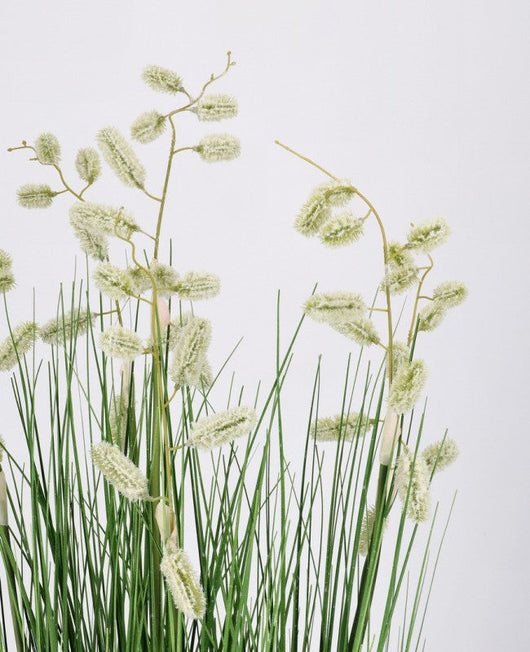 Set 4 Piante Artificiali con Vaso Ø 90x120 cm Grevillea in Plastica Bianco