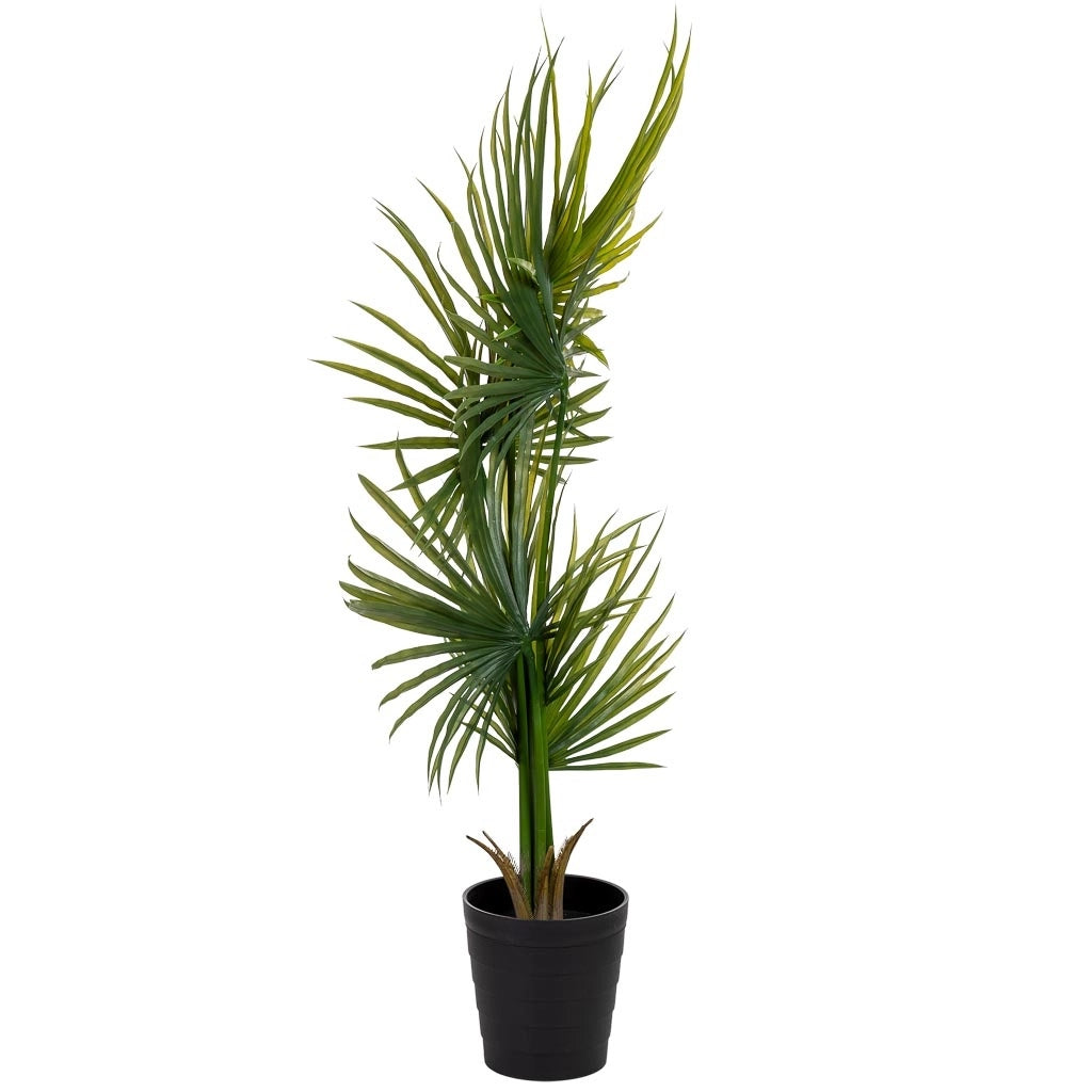 Palma artificiale decorativa Kwai con 6 foglie verde 90x90x130