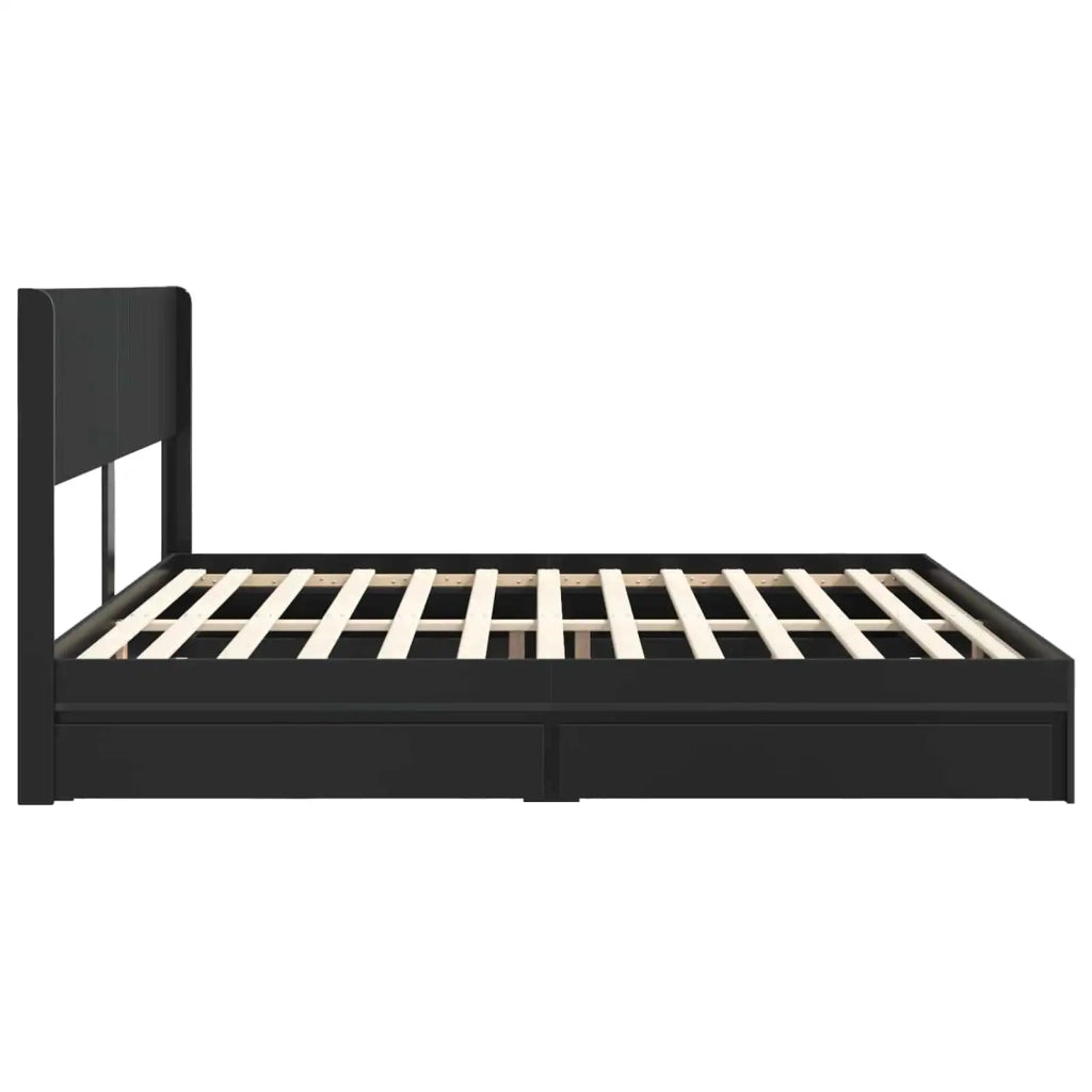 Struttura del letto con stoccaggio e testata 3 pcs 3414354