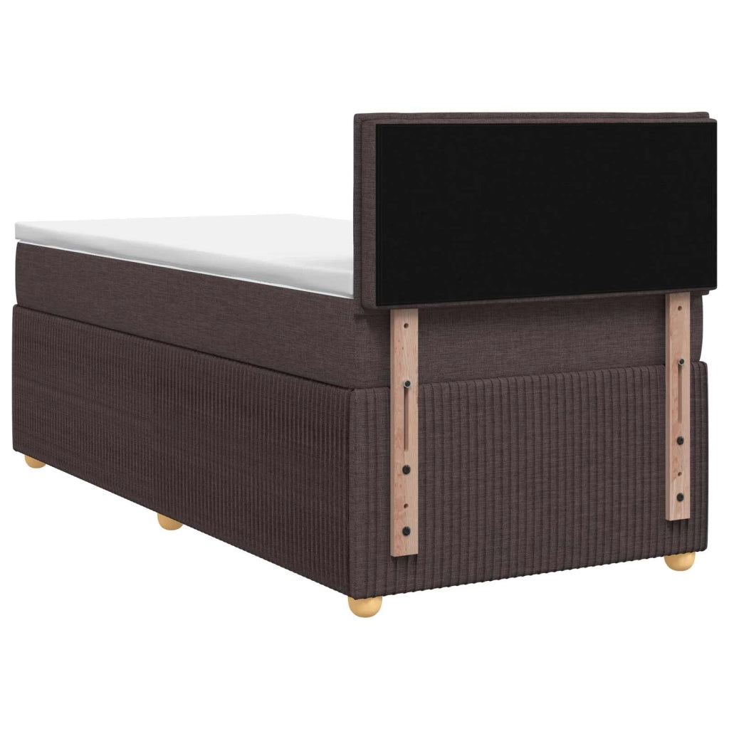 Letto box spring con materasso Marrone Scuro 90 x 200 cm 3451373