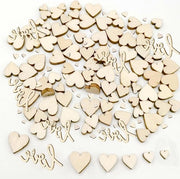 Decorazioni di legno in forma di cuore - 6 misure per decorazione di tavola per matrimoni - 275 pezzi decorazioni di tavola confetti d'amore
