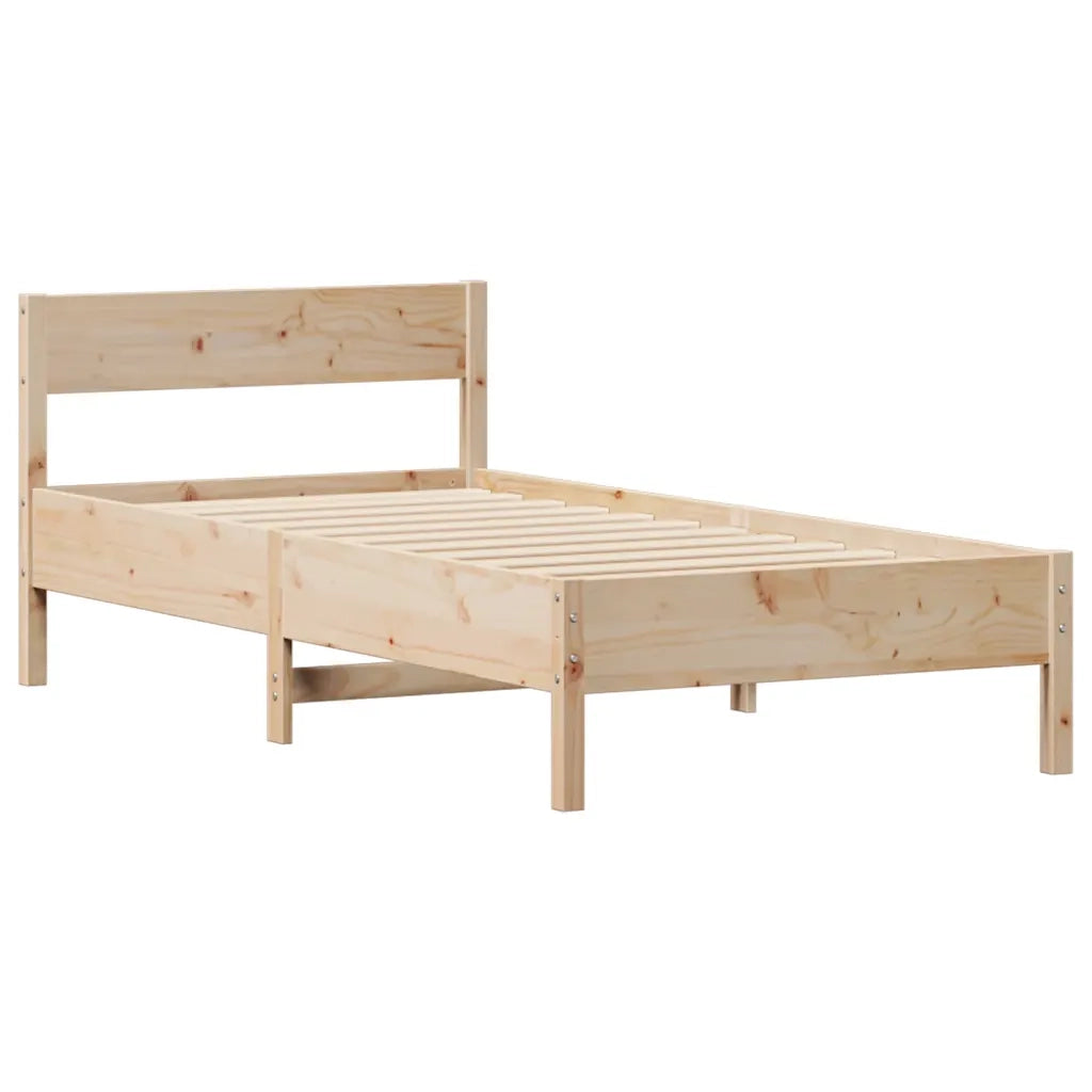 Letto senza Materasso 75x190 cm in Legno Massello Pino 3301773