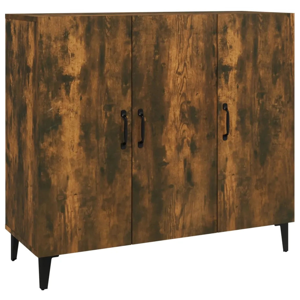 Credenza Rovere Fumo 90x34x80 cm in Legno Multistrato cod mxl 15890