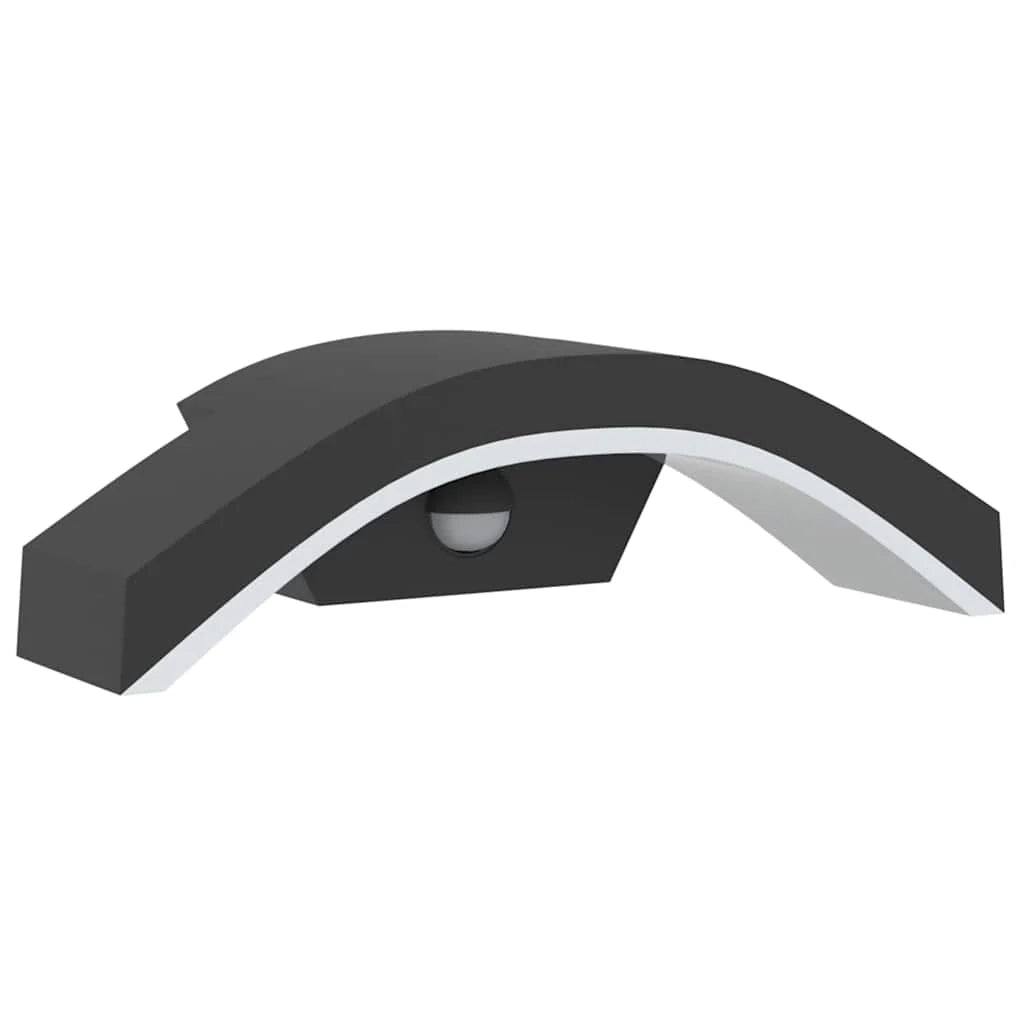 Applique LED da esterno con sensore a infrarossi 27,5 x 7 x 10 cm alluminio nero 02_0056592