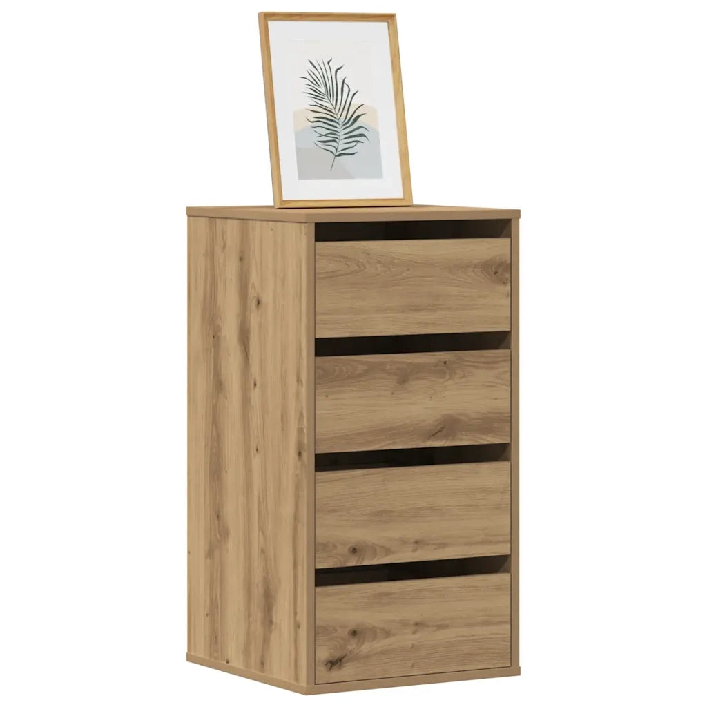 Cassettiera Angolare Rovere Artigianale 40x41x76cm Multistrato 852869