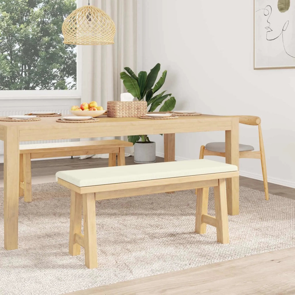 Cuscino per panchina corduroy Crema Profondità 35 cm 42043368