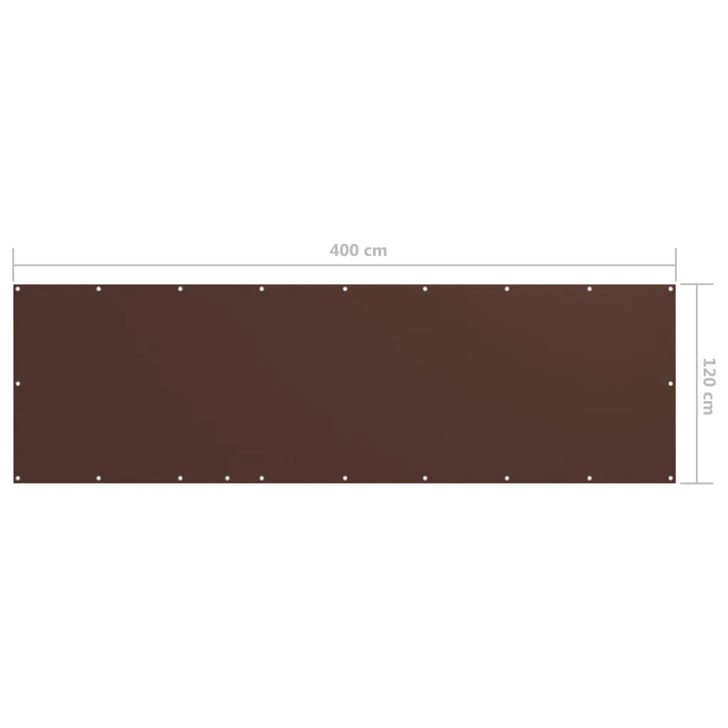 Paravento Balcone Marrone 120x400cm in Tessuto Oxford 135077